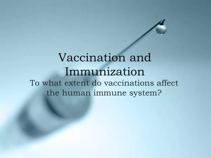 vaccination and immunization