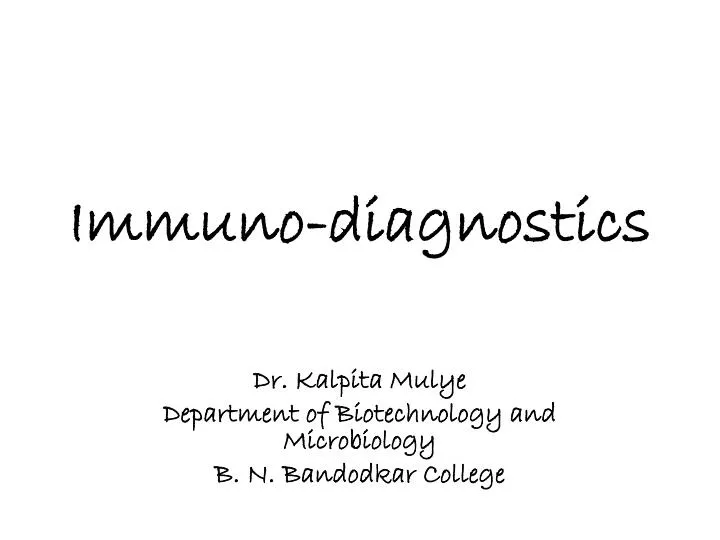 immuno diagnostics