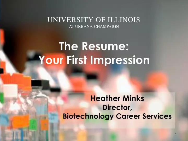 the resume your first impression