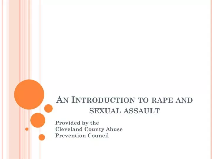 an introduction to rape and sexual assault