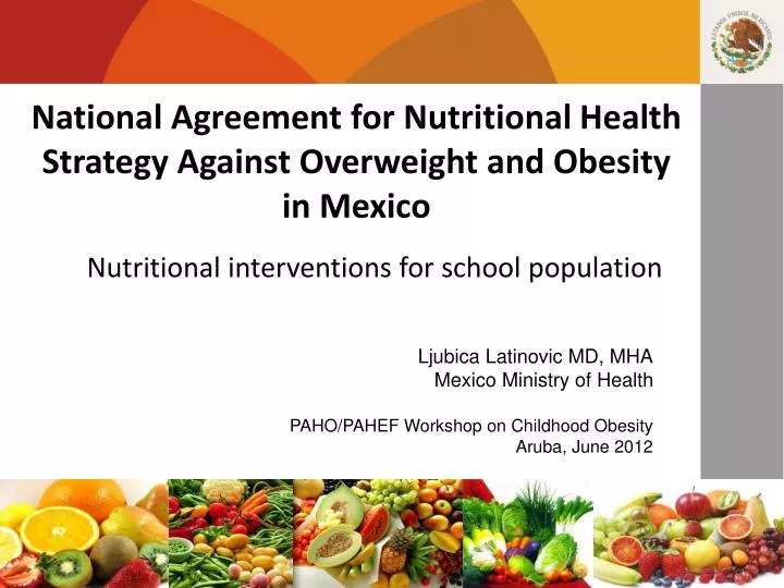national agreement for nutritional health strategy against overweight and obesity in mexico