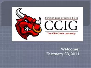 Welcome! February 28, 2011
