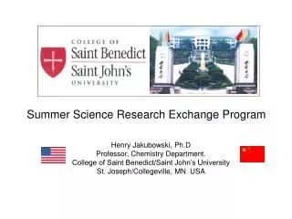 Summer Science Research Exchange Program