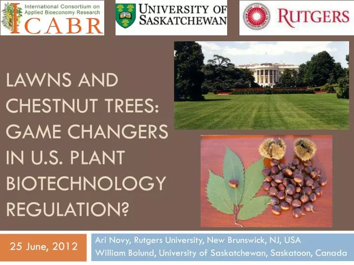 lawns and chestnut trees game changers in u s plant biotechnology regulation