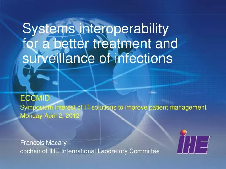 systems interoperability for a better treatment and surveillance of infections