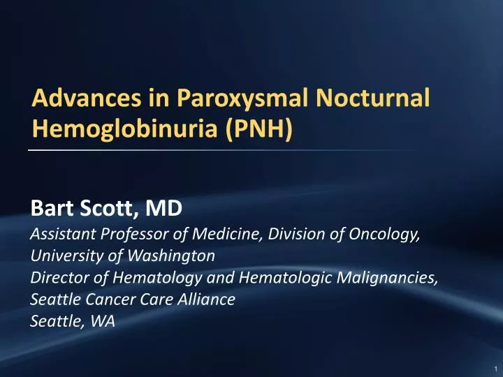 advances in paroxysmal nocturnal hemoglobinuria pnh