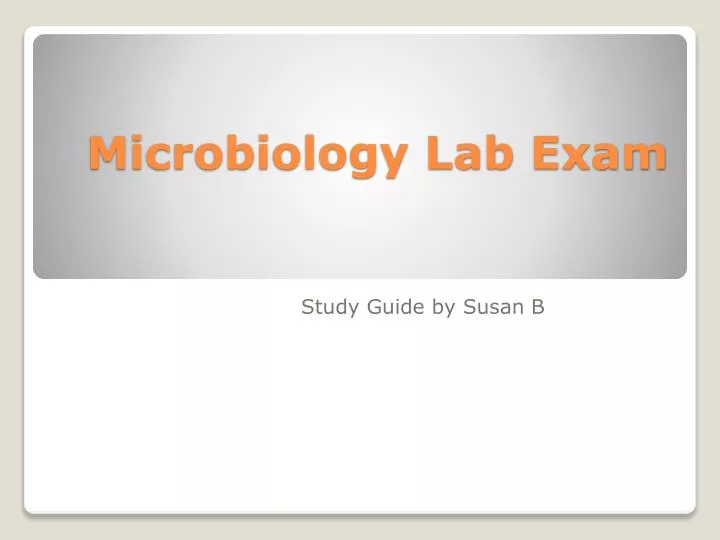 microbiology lab exam