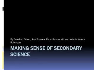 by rosalind driver ann squires peter rushworth and valerie wood robinson