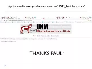 http:// www.discoveryandinnovation.com/UNM_bioinformatics /