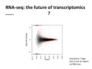 RNA- seq : the future of transcriptomics ……. ?