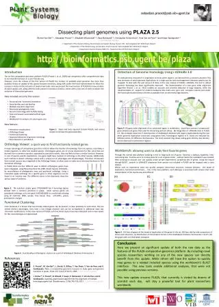 Dissecting plant genomes using PLAZA 2.5