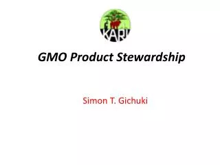 GMO Product Stewardship