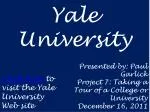Yale University - slide 1