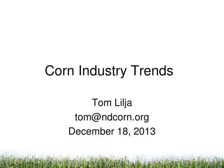corn industry trends
