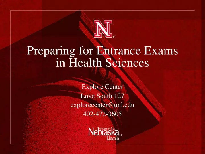 preparing for entrance exams in health sciences