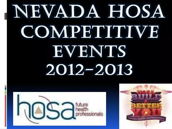 nevada hosa competitive events 2012 2013