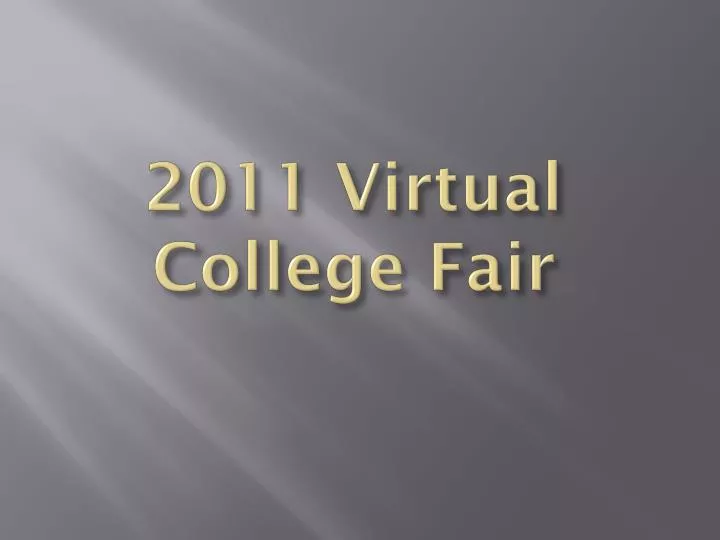 2011 virtual college fair