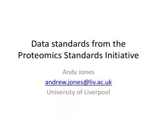 Data standards from the Proteomics Standards Initiative