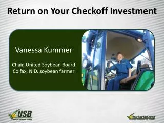 Return on Your Checkoff Investment