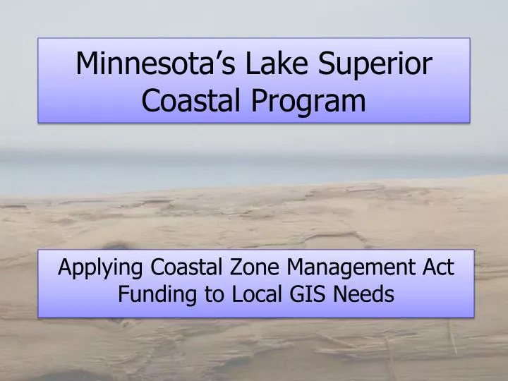 minnesota s lake superior coastal program