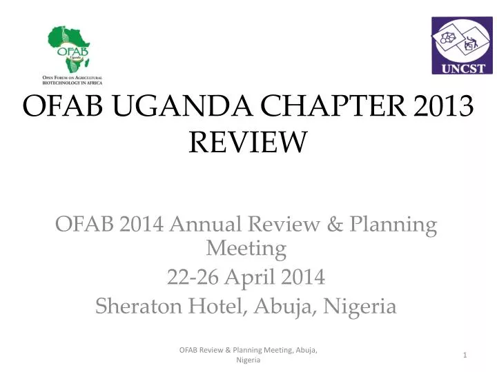 ofab uganda chapter 2013 review