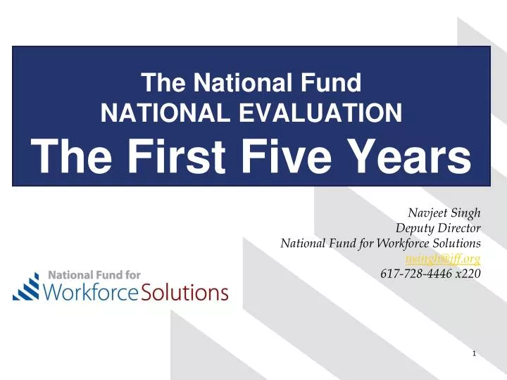 the national fund national evaluation the f irst five years