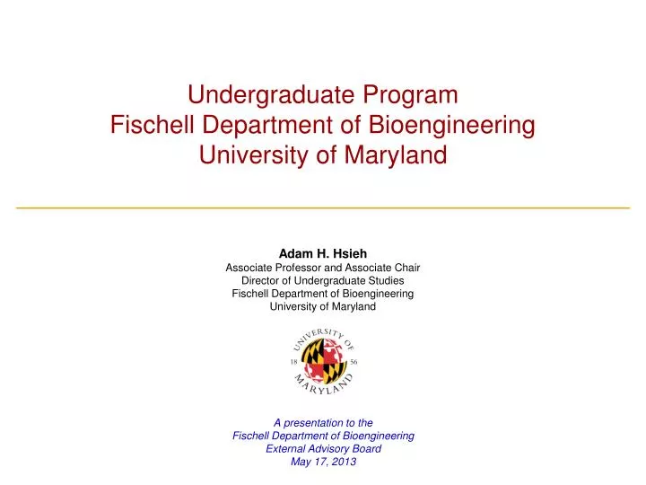 undergraduate program fischell department of bioengineering university of maryland