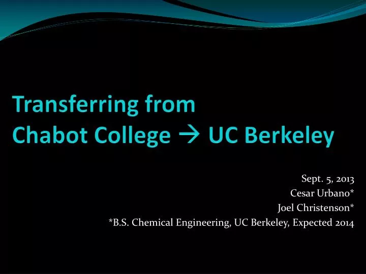 transferring from chabot college uc berkeley