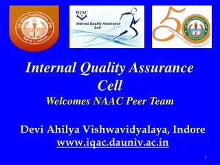 Internal Quality Assurance Cell Welcomes NAAC Peer Team