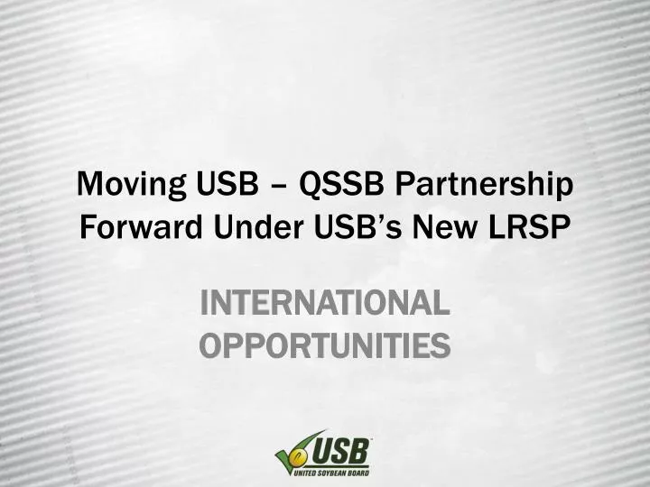 moving usb qssb partnership forward under usb s new lrsp