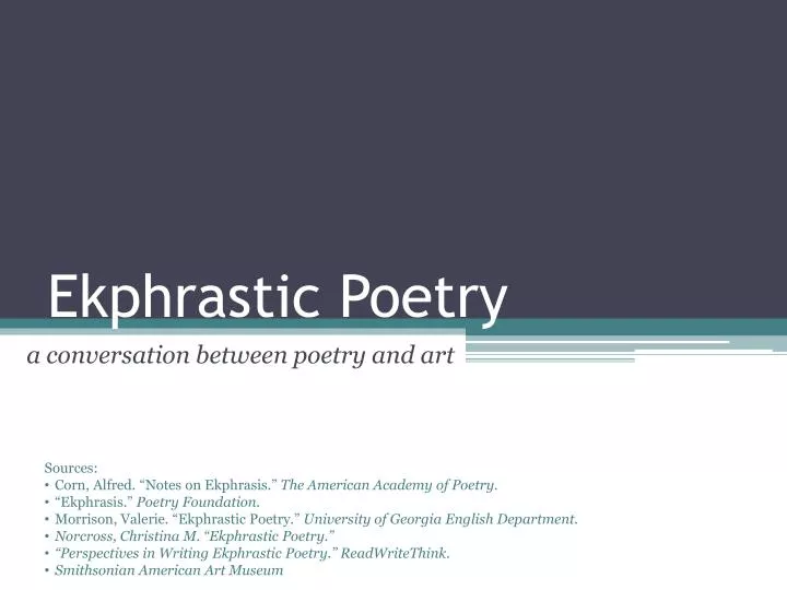 ekphrastic poetry