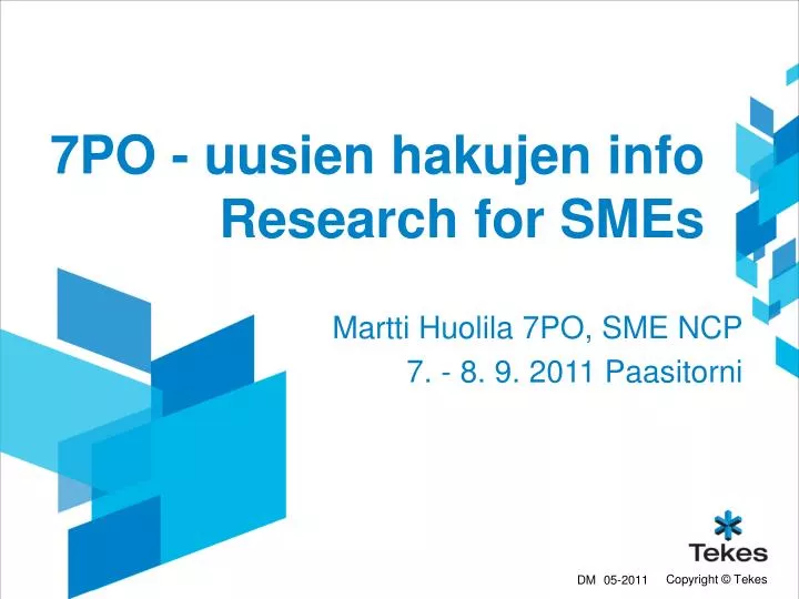 7po uusien hakujen info research for smes