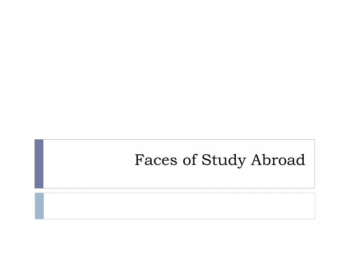 faces of study abroad