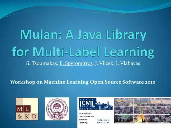 mulan a java library for multi label learning