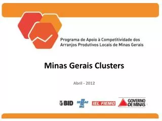 Minas Gerais Clusters Abril - 2012