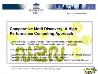 Comparative Motif Discovery: A High Performance Computing Approach