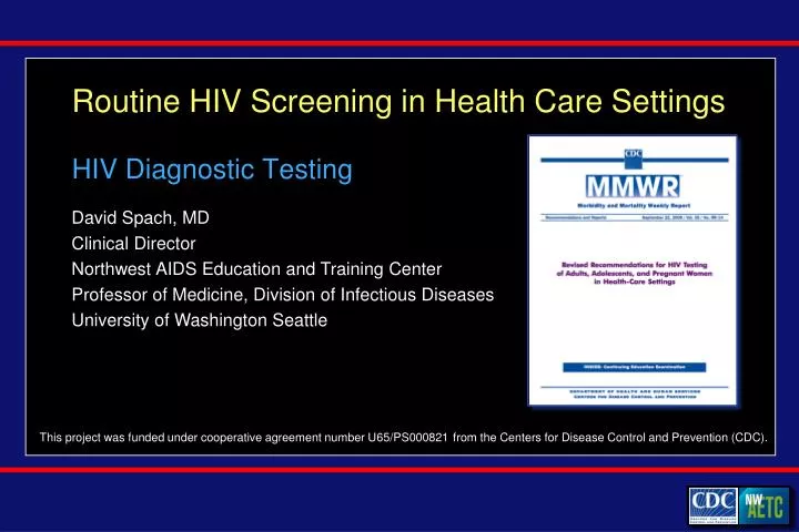 routine hiv screening in health care settings