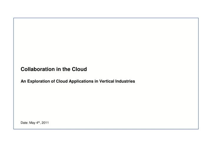 collaboration in the cloud