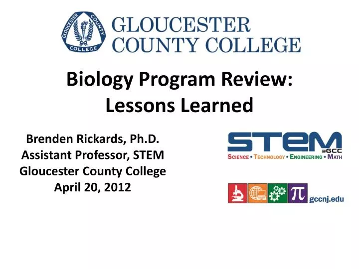 biology program review lessons learned