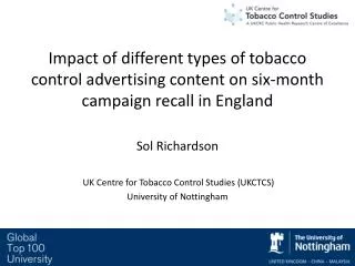 Impact of different types of tobacco control advertising content on six-month campaign recall in England