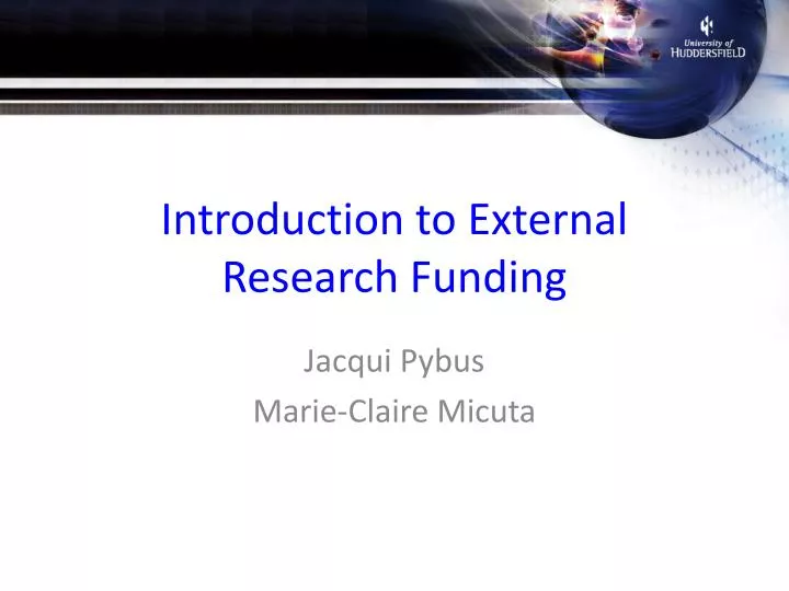 introduction to external research funding