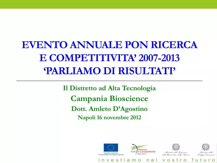 evento annuale pon ricerca e competitivita 2007 2013 parliamo di risultati