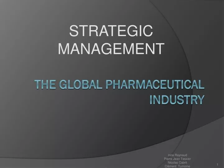 the global pharmaceutical industry