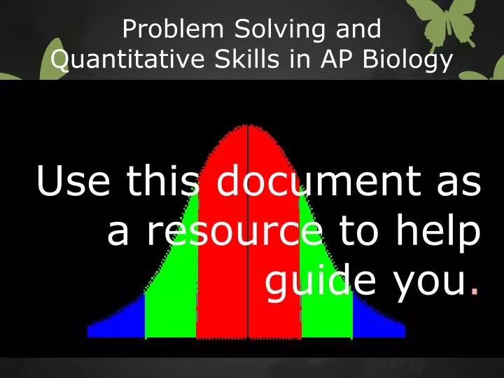problem solving and quantitative skills in ap biology