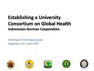 Establishing a University Consortium on Global Health Indonesian-German Cooperation
