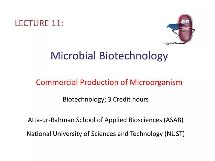 microbial biotechnology commercial production of microorganism