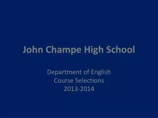 John Champe High School