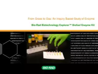 From Grass to Gas: An Inquiry Based Study of Enzyme