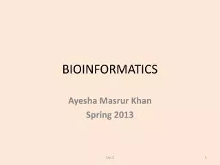 BIOINFORMATICS