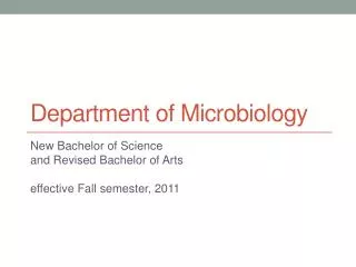 Department of Microbiology